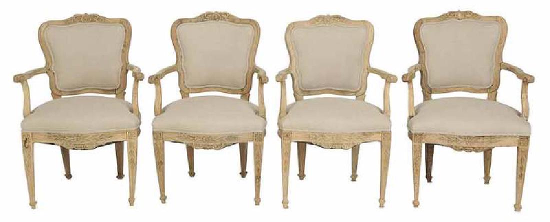 Set of Four Italian Neoclassical Arm Chairs (1 of 5)
