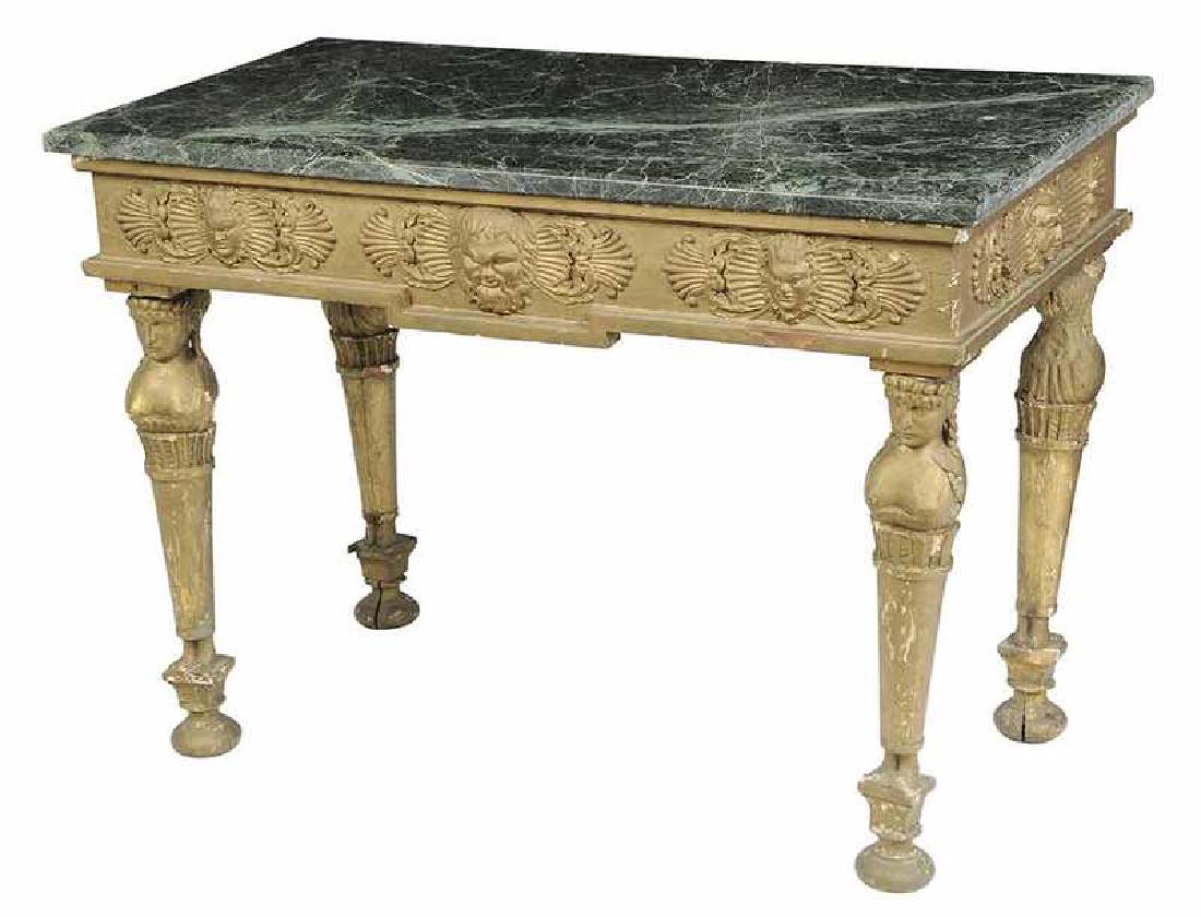 Italian Neoclassical Green Marble Top Table (1 of 6)