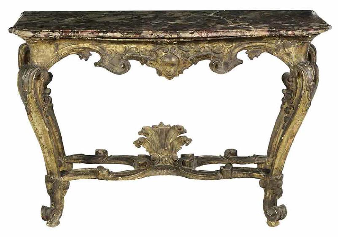 Fine Italian Baroque Marble Top Console Table (1 of 12)