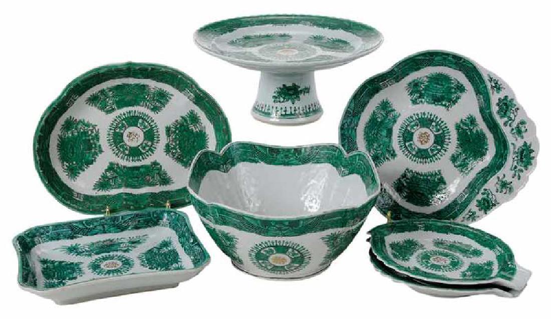 Seven Chinese Export Fitzhugh Serving Pieces (1 of 12)