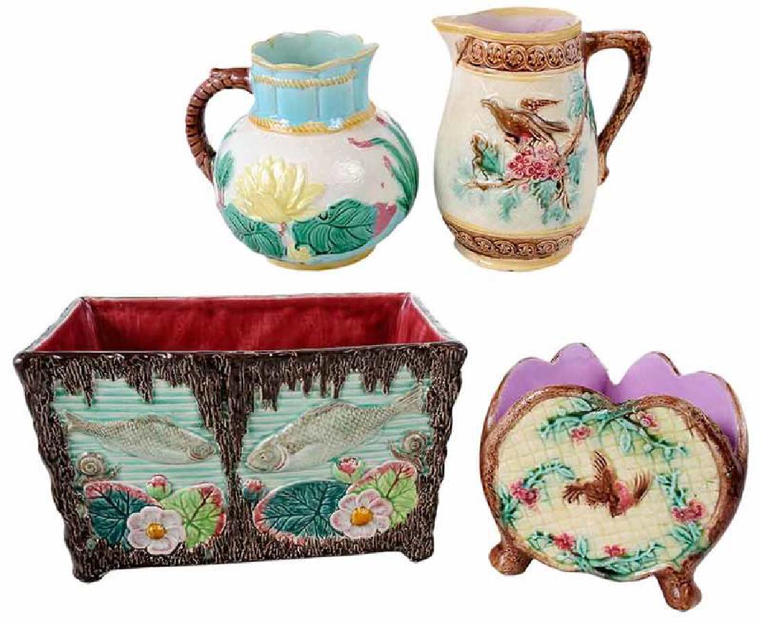 Four English Majolica Items (1 of 11)