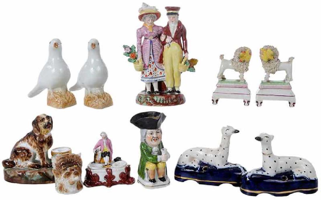 Eleven Miniature Earthenware Figures (1 of 13)