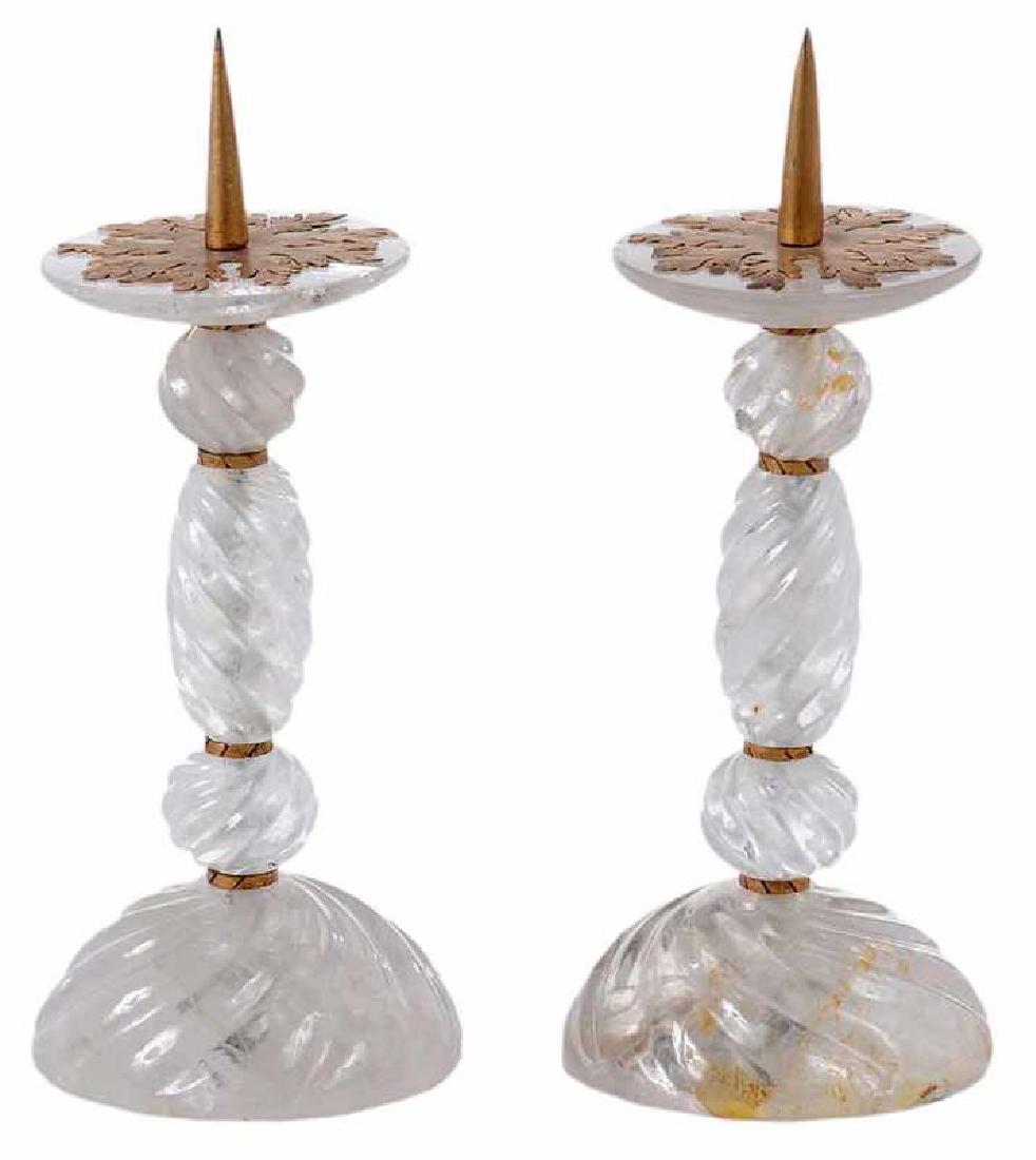 Pair Rock Crystal Candlesticks (1 of 8)