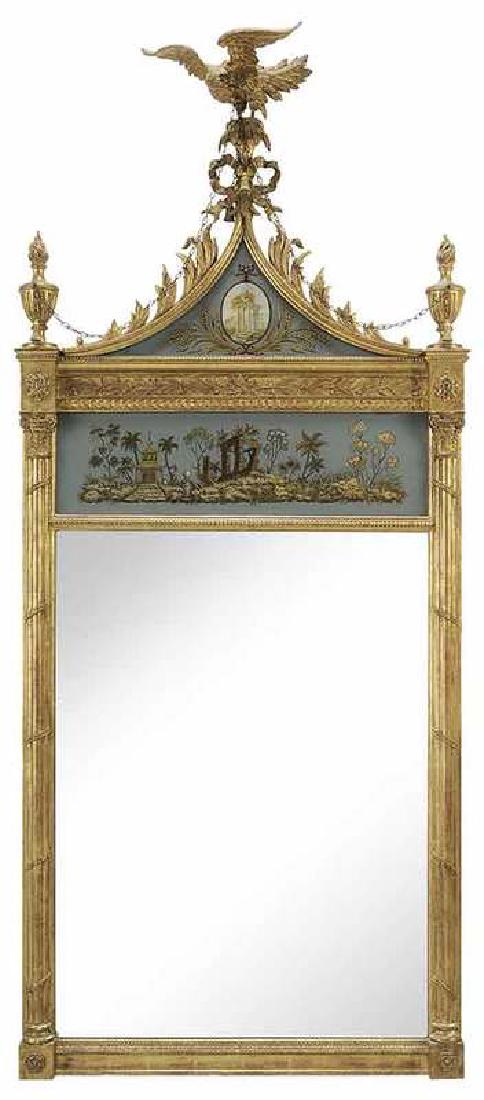 Fine Regency Style Gilt Wood and Eglomise Mirror (1 of 5)