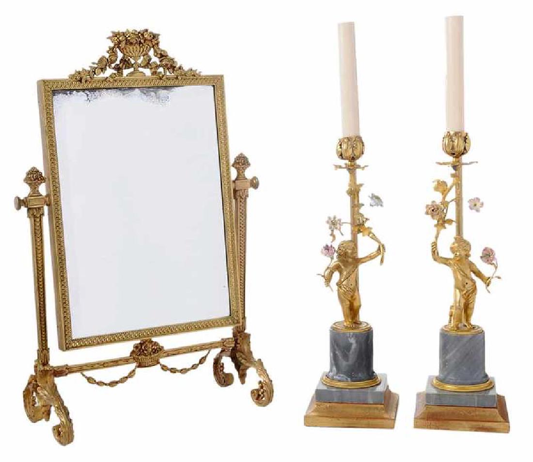 Three Louis XVI Style Gilt Bronze Items (1 of 11)