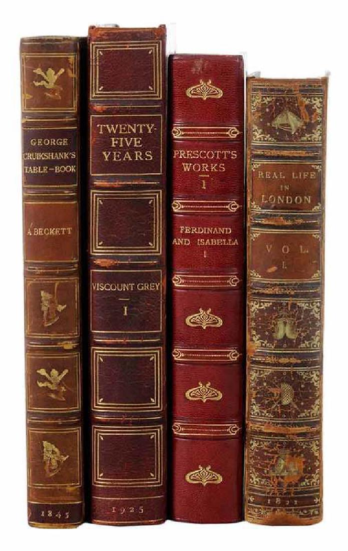 30 Leather Bound Books Including Prescott Set (1 of 10)