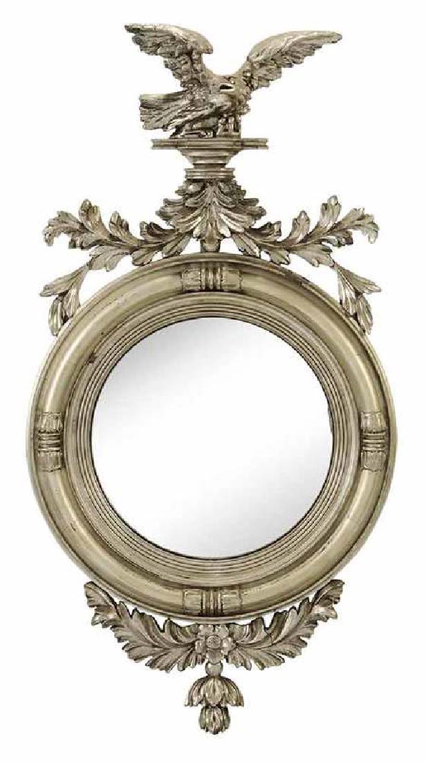 Classical Style Silver Leaf Convex Mirror (1 of 5)