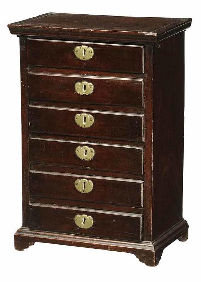 George II Mahogany Miniature Chest (1 of 3)