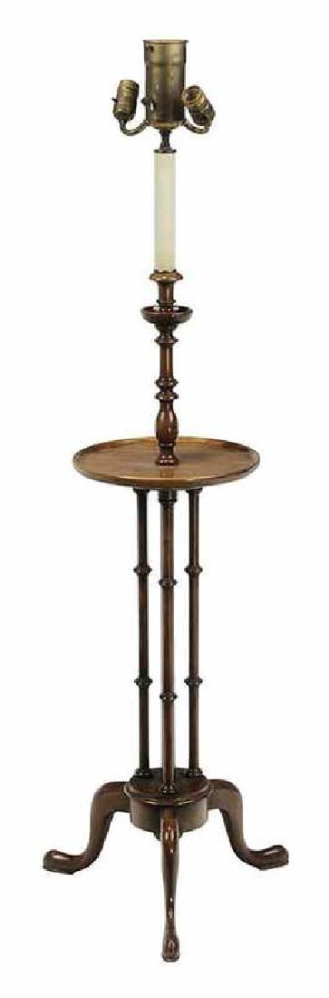 Queen Anne Style Candle Stand Form Floor Lamp (1 of 4)