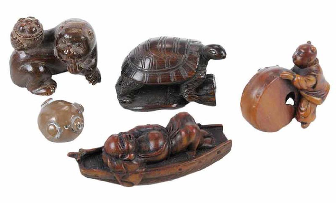 Five Japanese Miniature Objects/Four Netsuke (1 of 9)