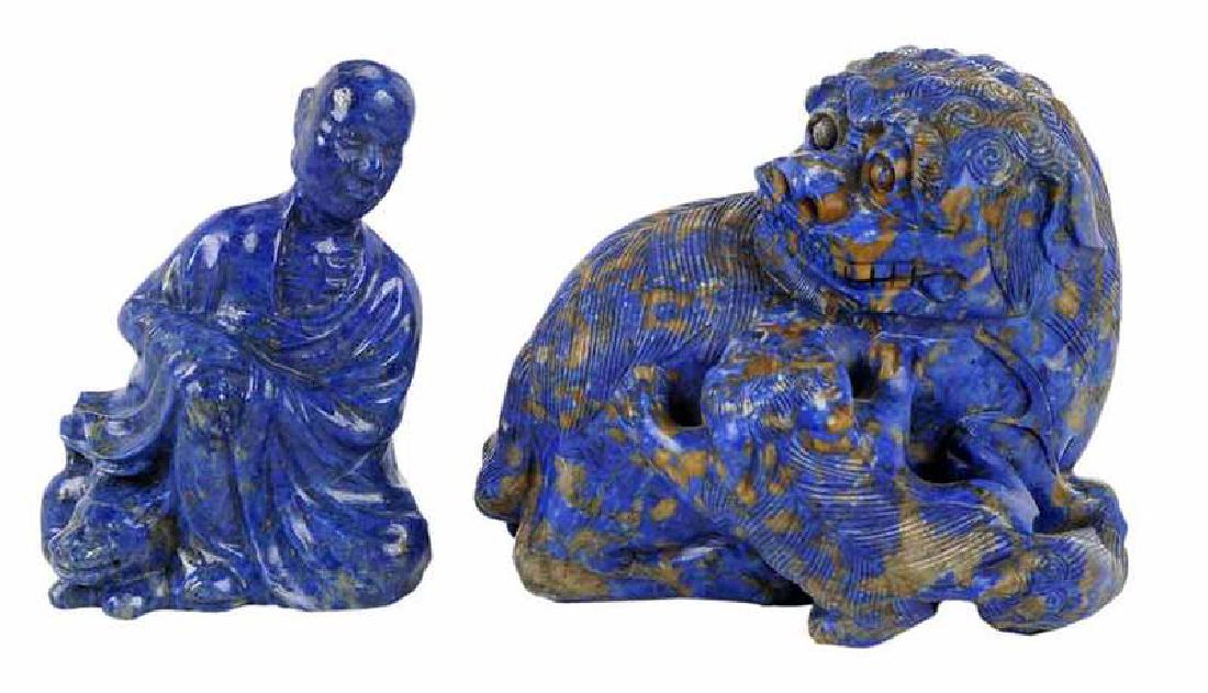 Two Lapis Lazuli Asian Figures (1 of 8)