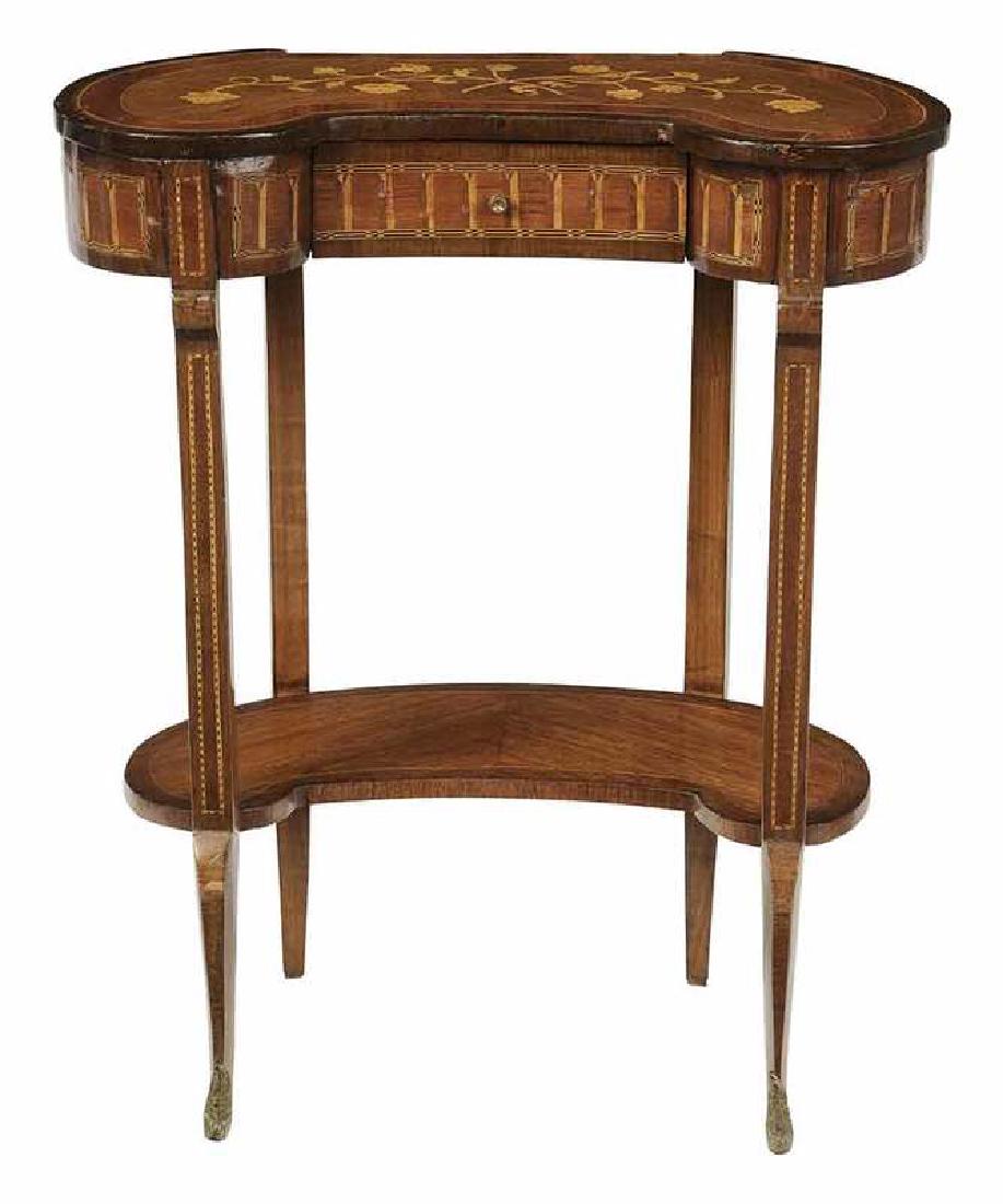 Louis XV Style Marquetry Inlaid Side Table (1 of 5)