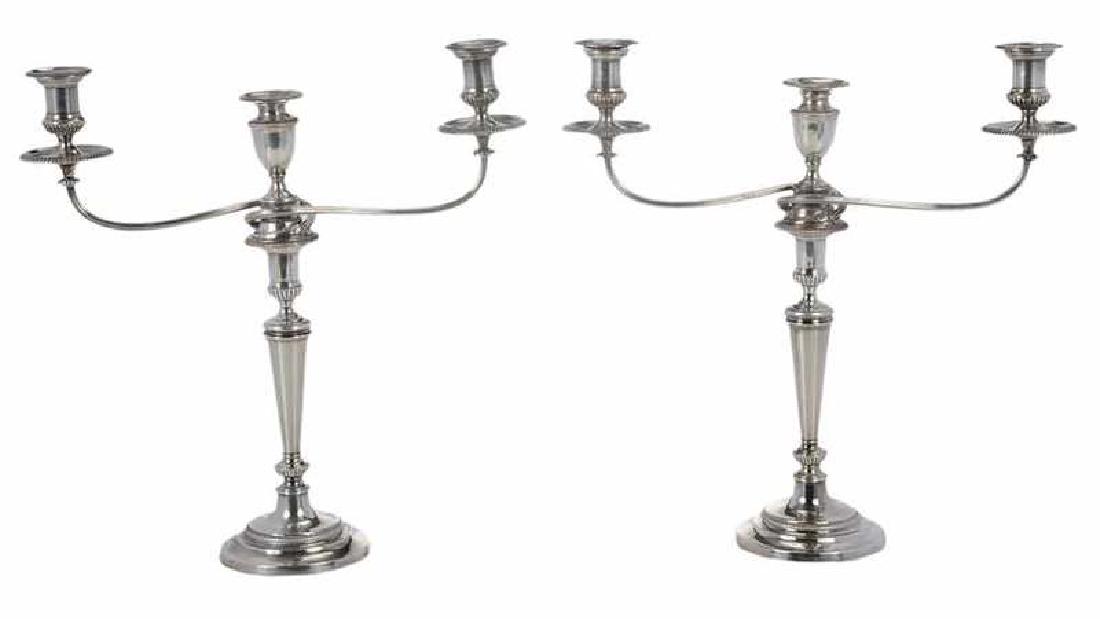 Pair of Old Sheffield Plate Candelabra (1 of 11)