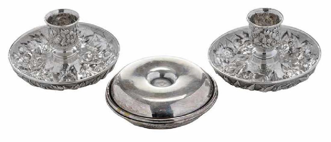 Two Rare Silver Traveling Chambersticks (1 of 11)