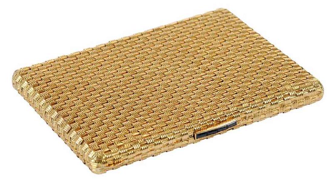 18kt. Woven Cigarette Case (1 of 7)