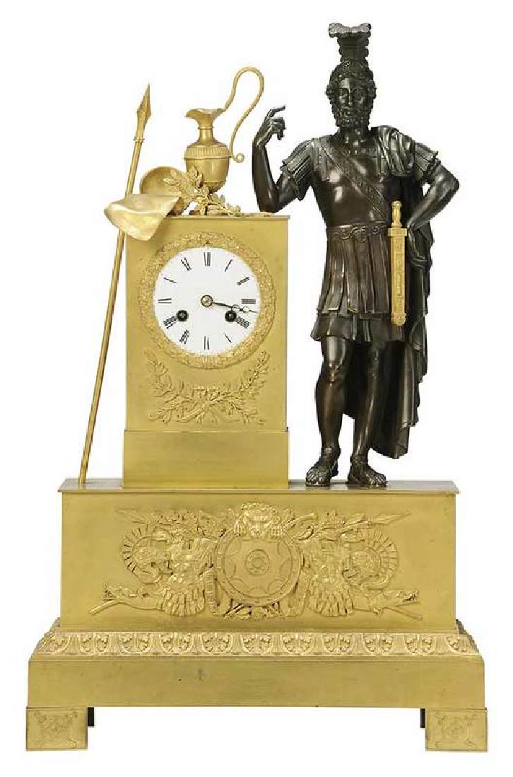 Fine Empire Gilt Bronze Figural Clock (1 of 7)