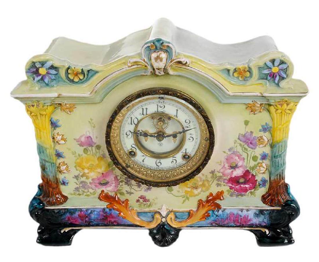 Bonn Porcelain Ansonia Mantle Clock (1 of 7)