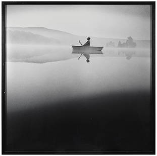 Tseng Kwong Chi: (New York/Hong Kong, 1950-1990) Lake Ninevah, Vermont, (Expedition Series), 1985, photograph, 36 x 36 in. (sight); modern wood frame, 37 x 37 in. Note: The Expeditionary Series photographs are self-