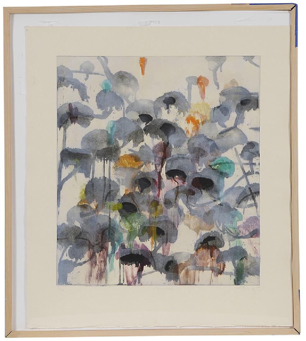 Michael Mazur: (New York/Massachusetts, 1935-2009) Cascade 1996, signed lower right "Mazur", edition 6/12, etching and monotype, 34 x 30 in.; wooden frame, 37 x 33 in.