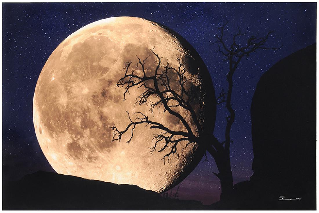 Peter Lik: (Australian/Nevada, born 1959) Bella Luna, Kodachrome Basin State Park, Utah, circa 2000, edition 939/950, archival print, 48-1/4 x 73-1/4 in. acrylic face mounted Note: Accompanied by a certificate