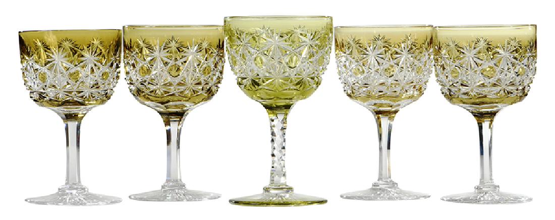 Five Brilliant Period Cut Glass wines (1 of 11)