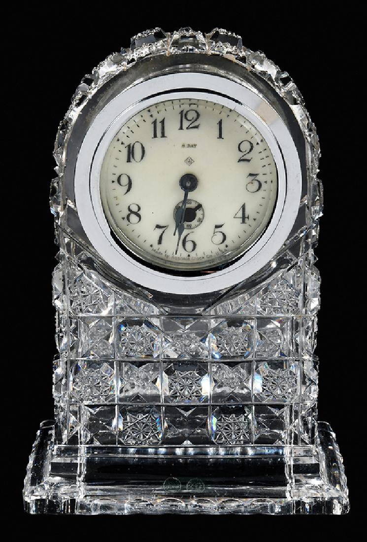 Brilliant Period Cut Glass Clock (1 of 7)