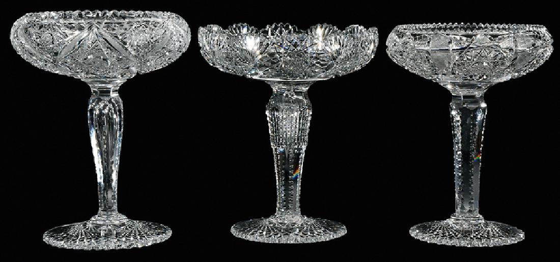 Three Brilliant Period Cut Glass Compotes (1 of 20)
