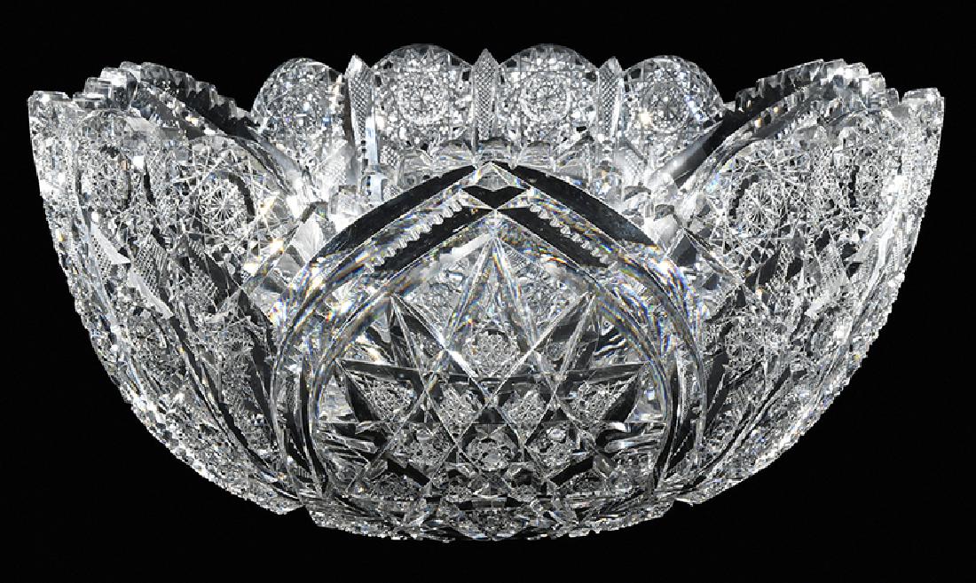 Hawkes Brilliant Period Cut Glass Punch Bowl (1 of 12)