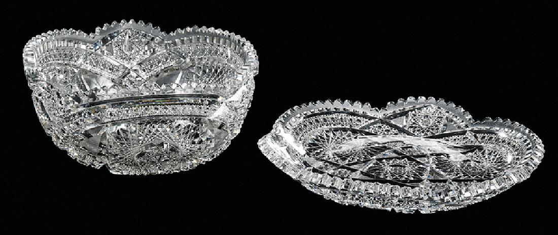 American Brilliant Cut Glass Salad Bowl/Tray (1 of 11)