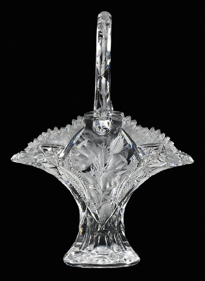 Tuthill Brilliant Period Cut Glass Basket (1 of 11)