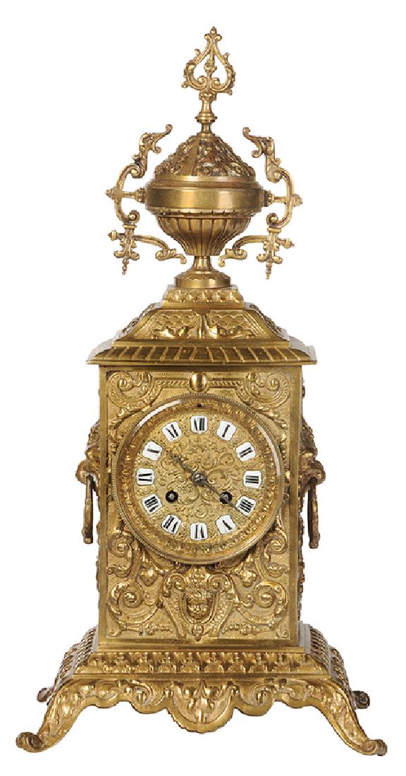 French Style Brass Mantel Clock (1 of 8)