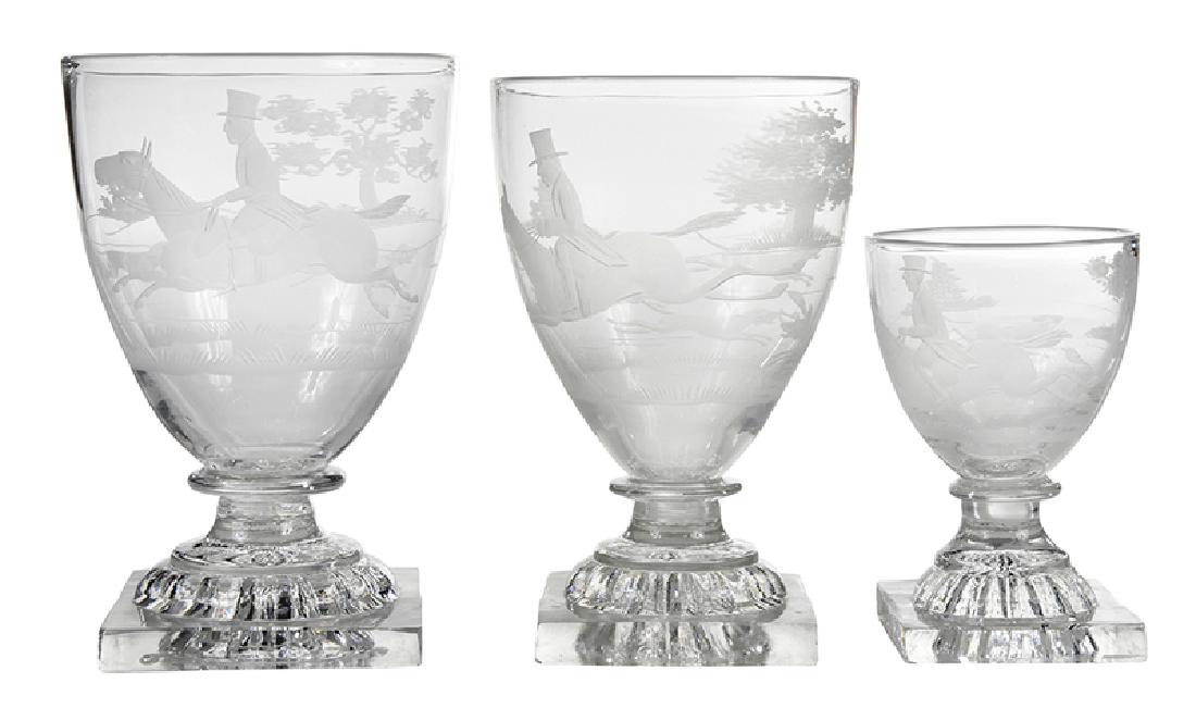 23 Etched Fox and Hounds Themed Goblets (1 of 9)