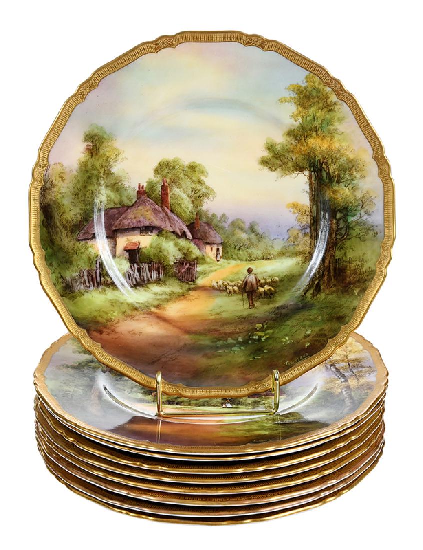 Eight Royal Worcester Service Plates (1 of 13)