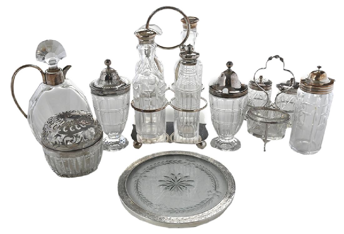 Eight Glass and Silver Table Items (1 of 6)