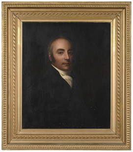 Follower of Sir Henry Raeburn: (British, 1756–1823) Portrait of a Gentleman, said to be of the artist, 30 x 24-7/8 in.; gilt wood and composition frame, 40-1/4 x 35 in.