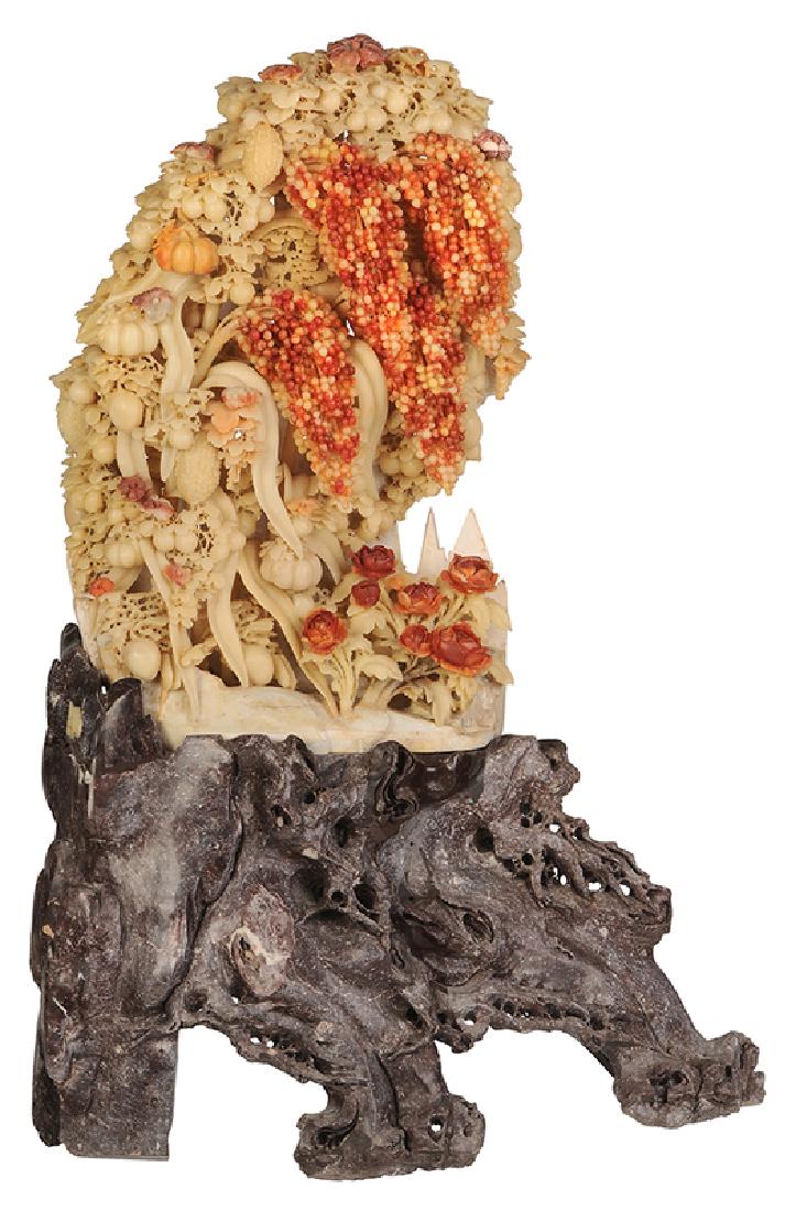 Monumental Carved Asian Soapstone Sculpture (1 of 5)