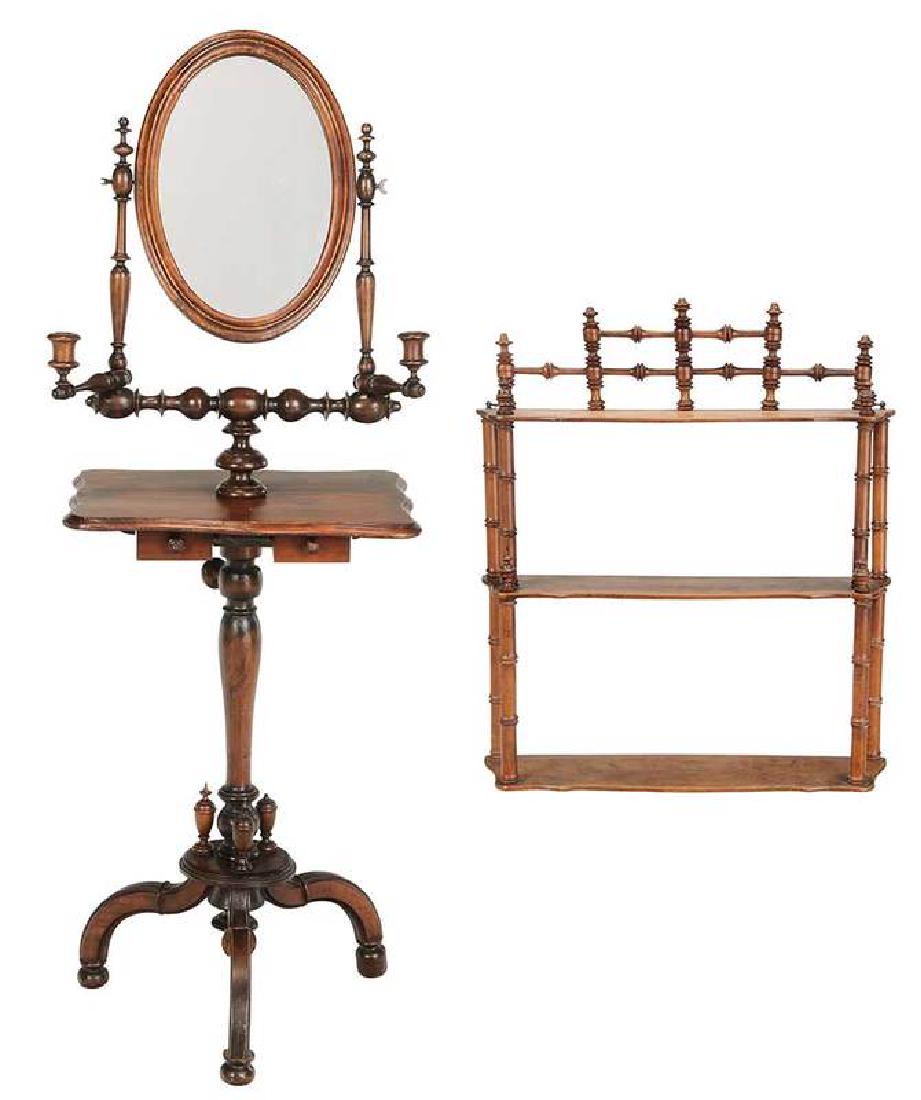 Victorian Shaving Stand and Hanging Shelf (1 of 8)
