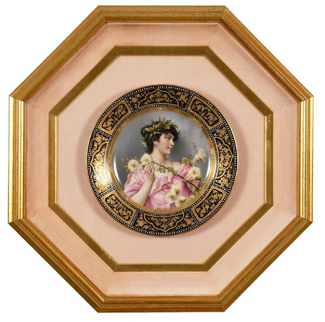 Wagner Royal Vienna Signed Portrait Plate (1 of 6)