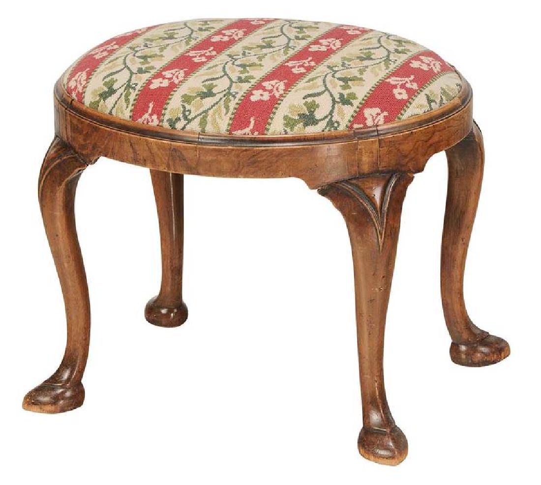 A Queen Anne Style Walnut Footstool (1 of 5)
