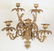 Pair Gilt Bronze Five Light Wall Sconces - 2