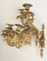 Pair Gilt Bronze Five Light Wall Sconces - 4