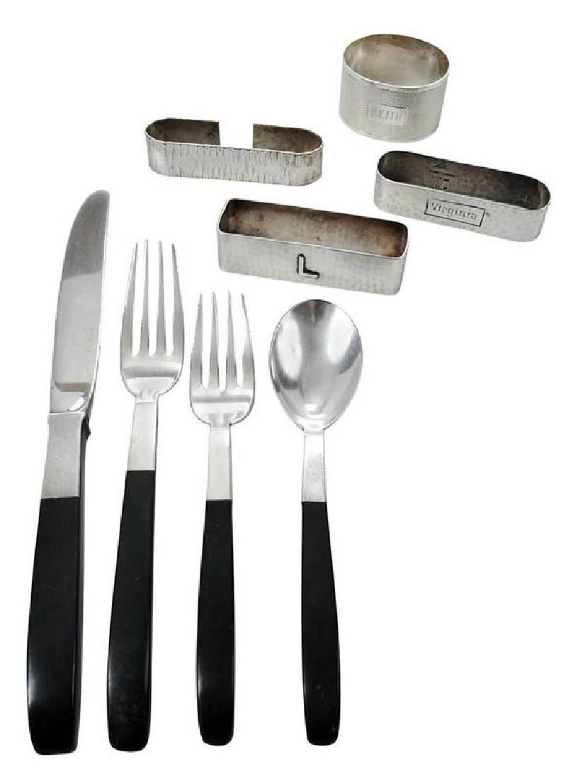 22 Pieces Silver Flatware and Napkins Rings (1 of 7)