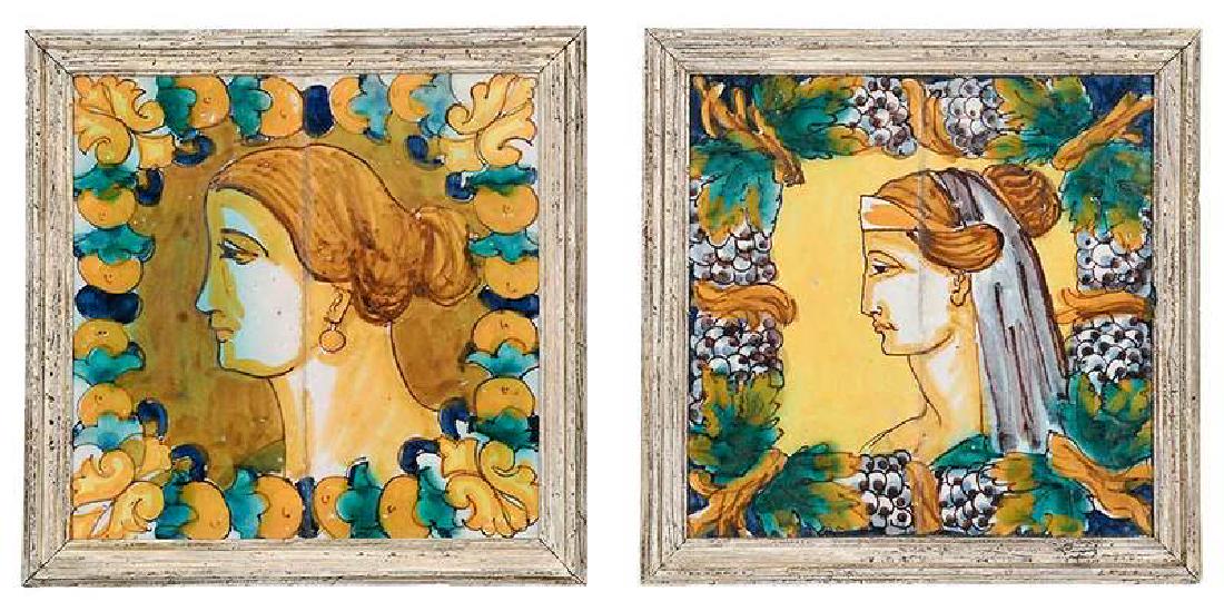 Pair of Framed Spanish Tiles (1 of 10)
