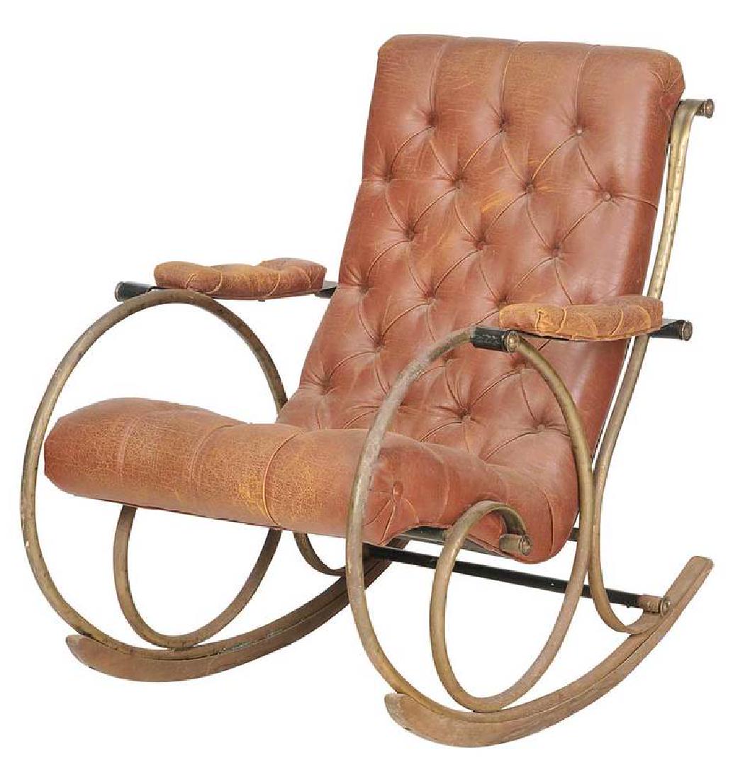 Innovative Leather Upholstered Rocking Chair (1 of 5)