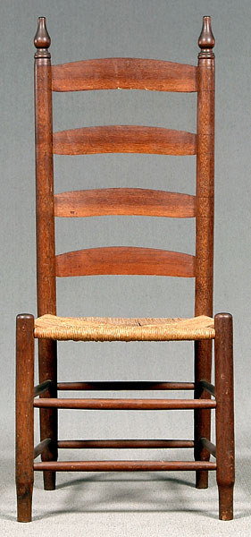 Walnut ladder back chair,