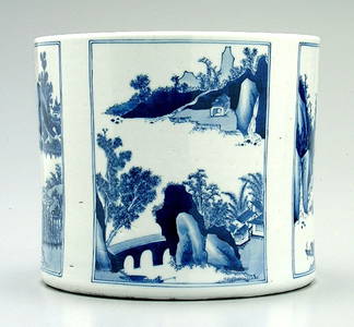 22: Chinese porcelain brush pot,