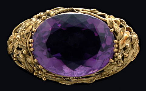 136: Vintage Tiffany amethyst brooch: