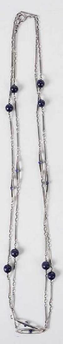 Silver Lapis Necklace (1 of 4)