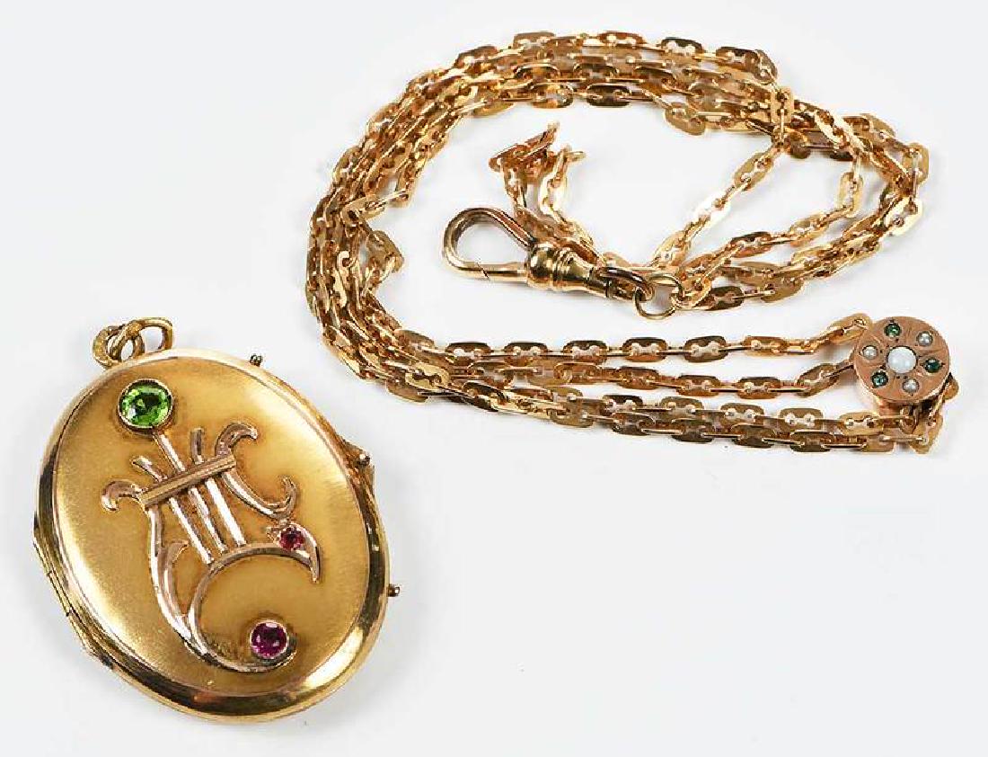 Two Pieces Antique Gold Jewelry (1 of 6)