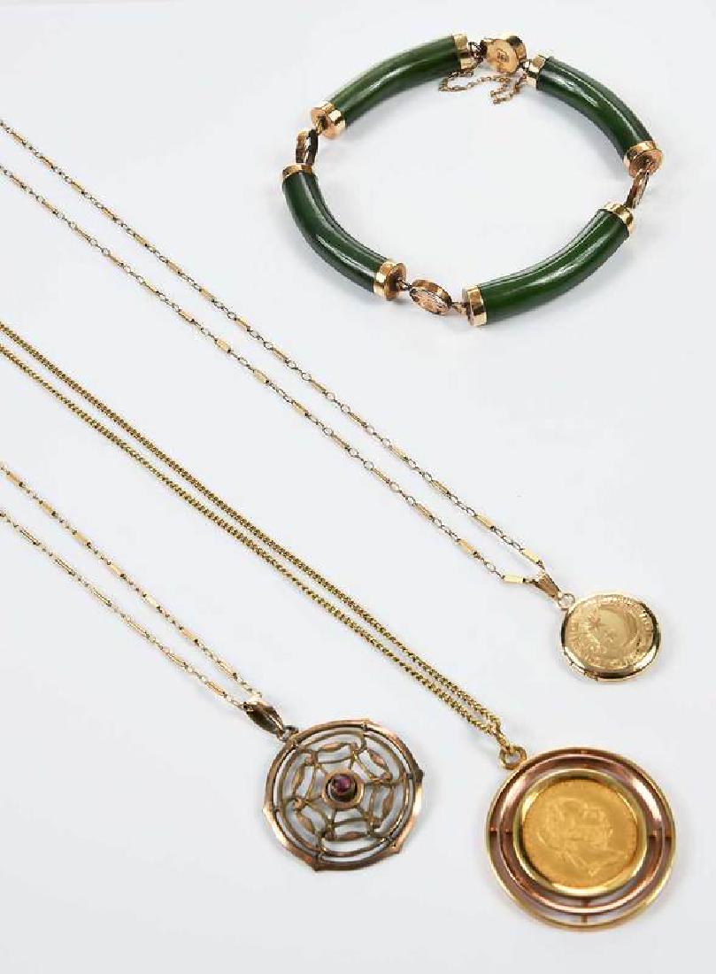 Four Pieces Mostly Gold Jewelry (1 of 8)